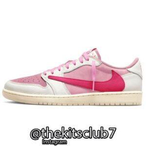 אייר ג'ורדן 1 AJ1 LOW TRAVIS SCOTT TROPICAL PINK. מידות 36-47. משלוח חינם. מכירה מוקדמת!